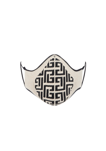 Cotton mask with Balmain monogram