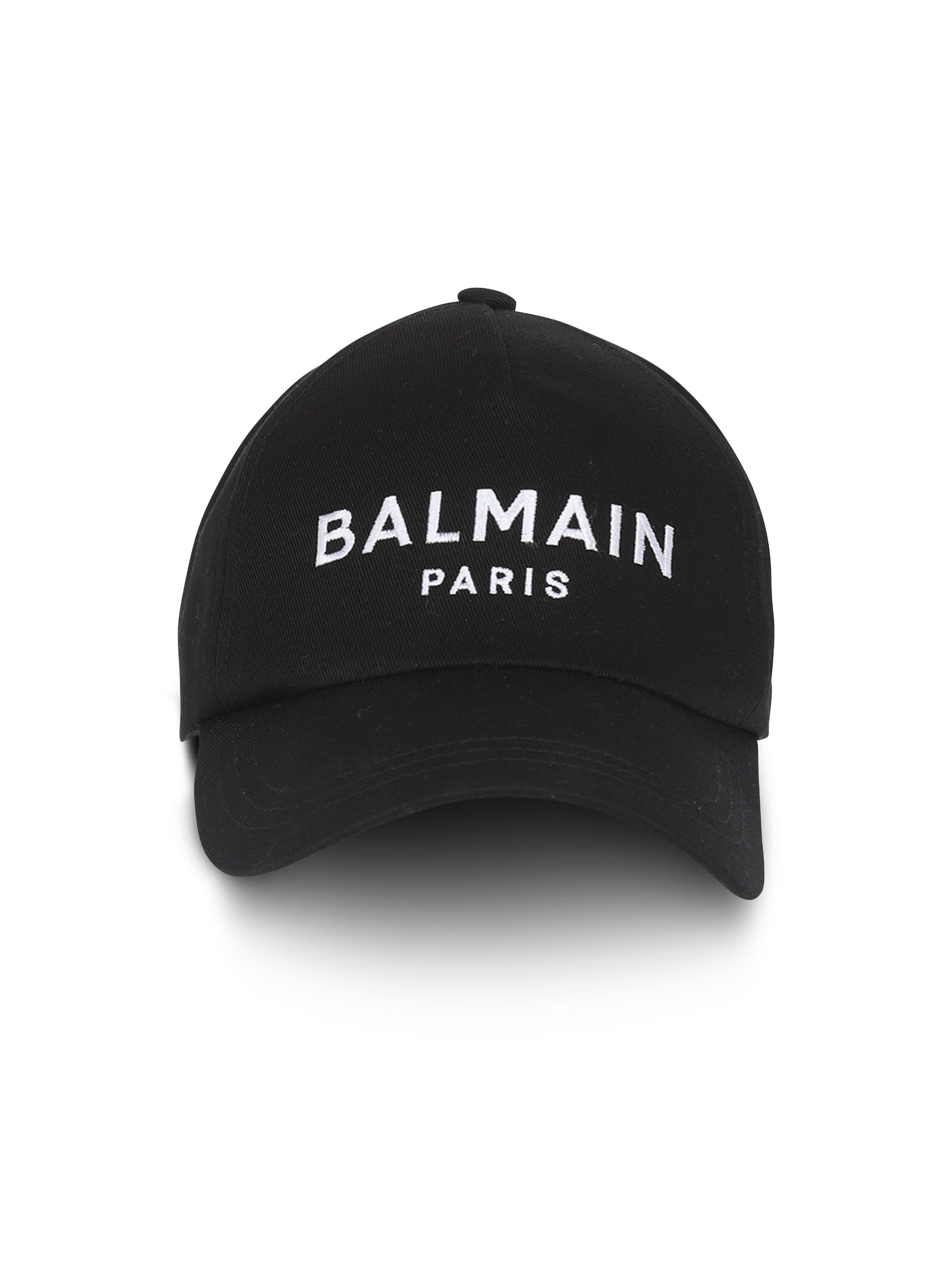 Cotton cap with Balmain Paris logo, black, hi-res