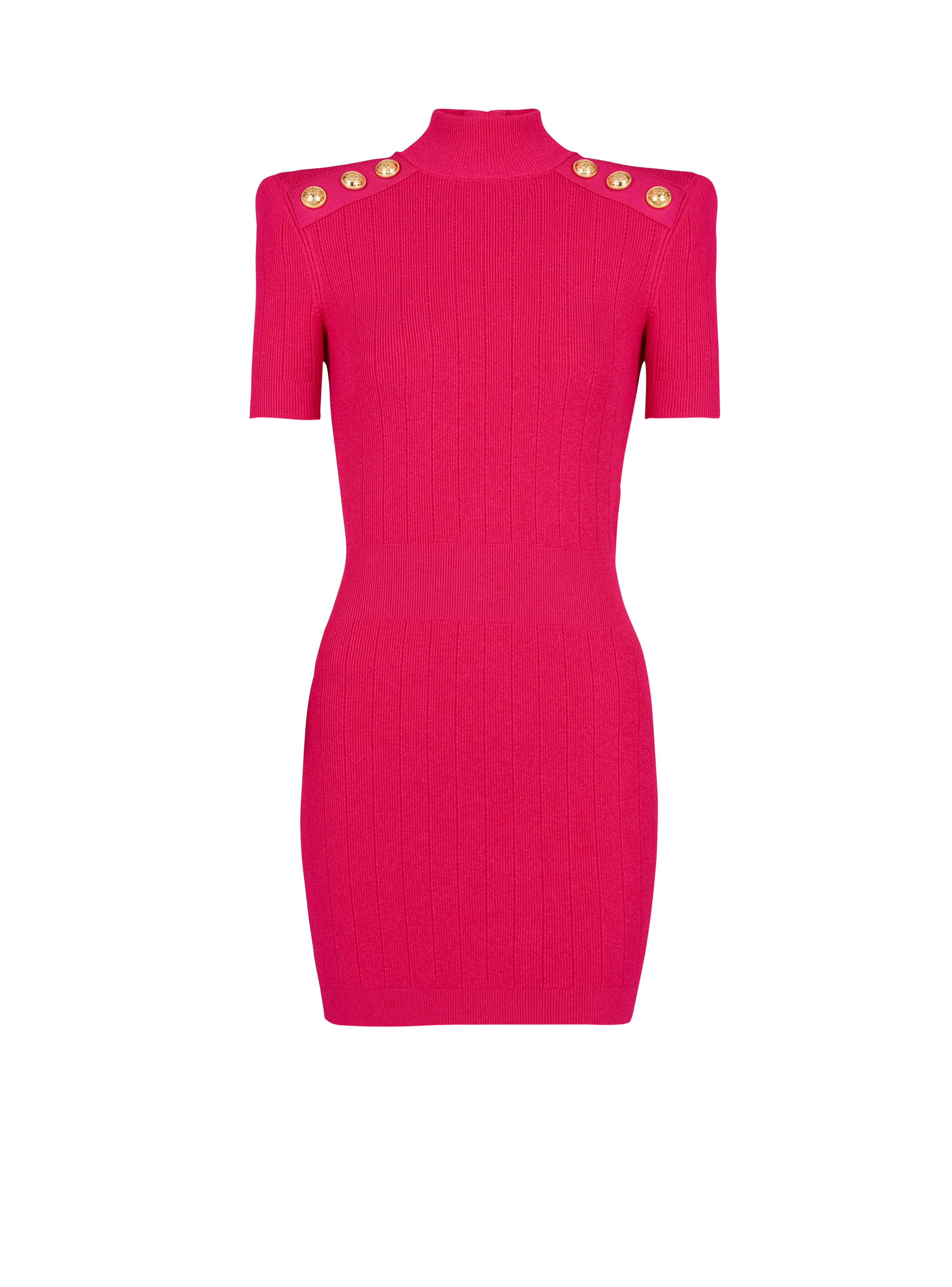 Short knit dress, pink, hi-res