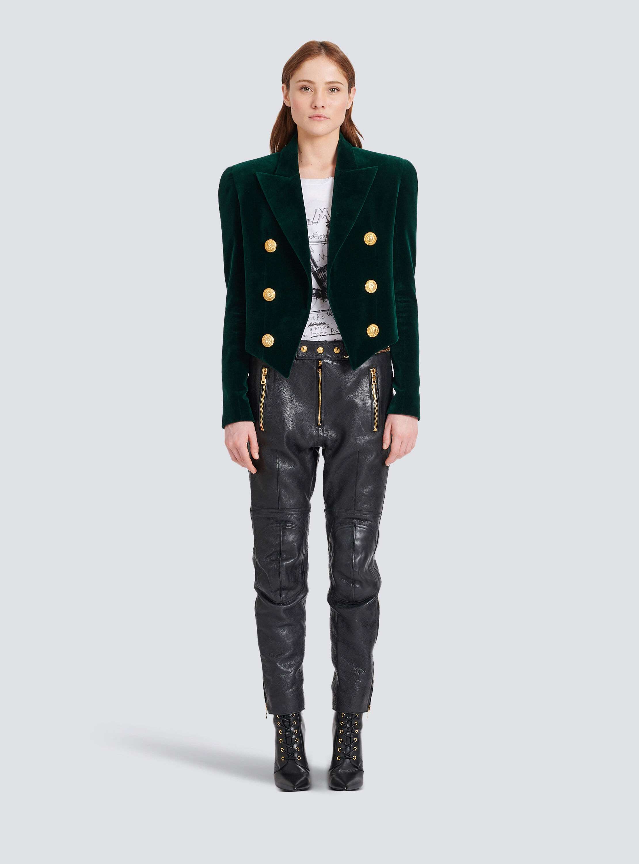 Velvet spencer jacket - Women | BALMAIN