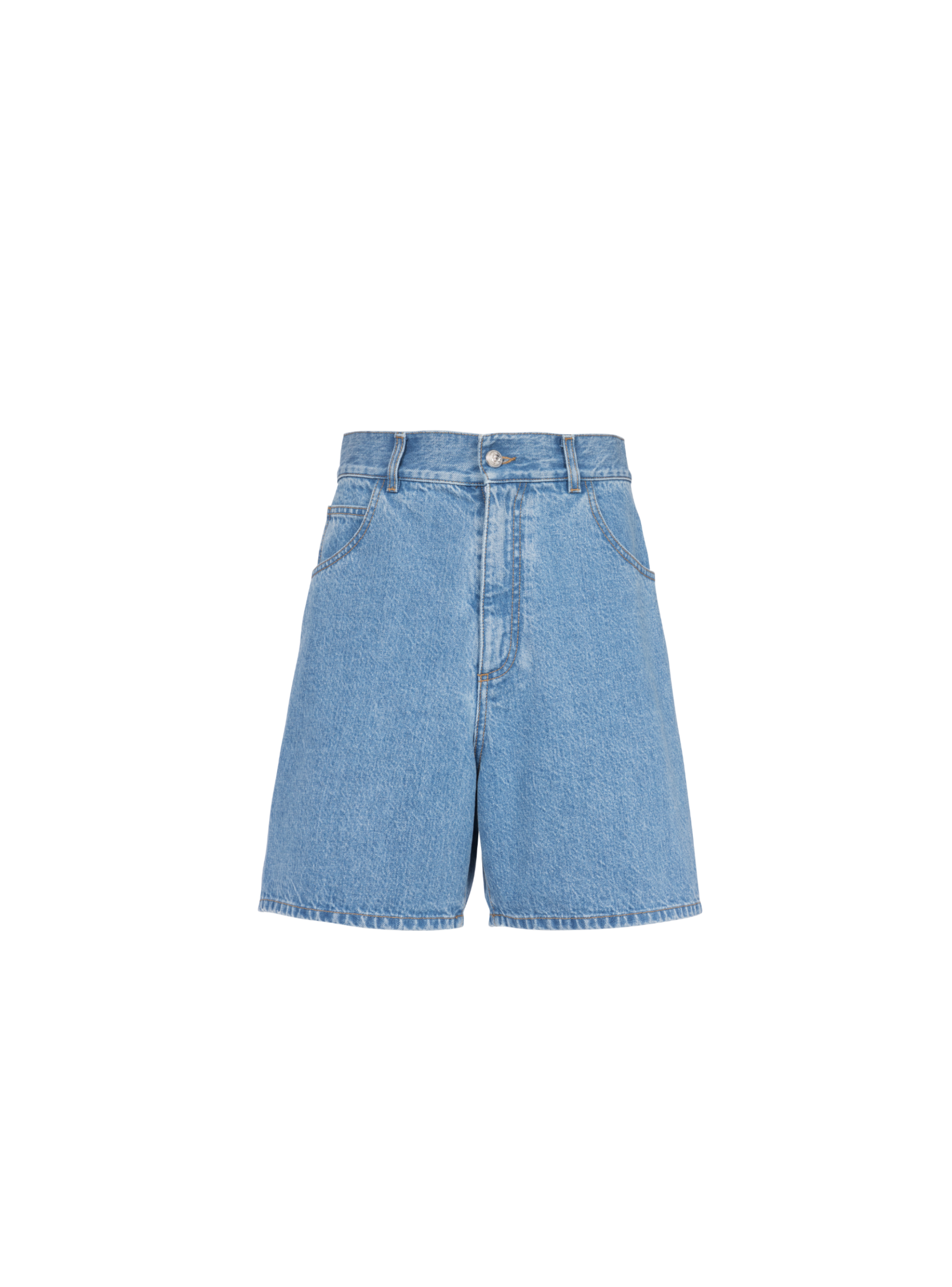 Oversized denim shorts - Men | BALMAIN