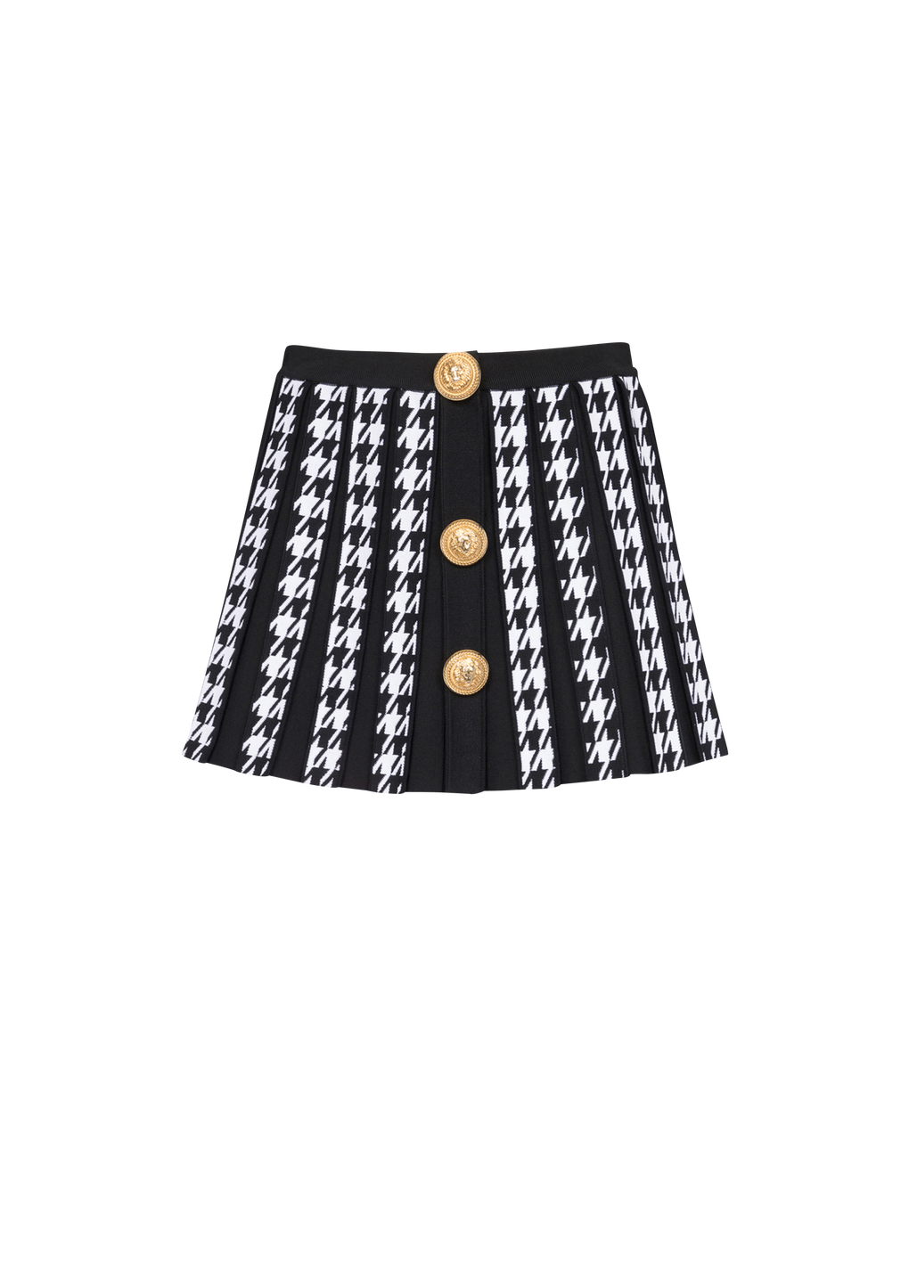 Short knit skirt, black, hi-res