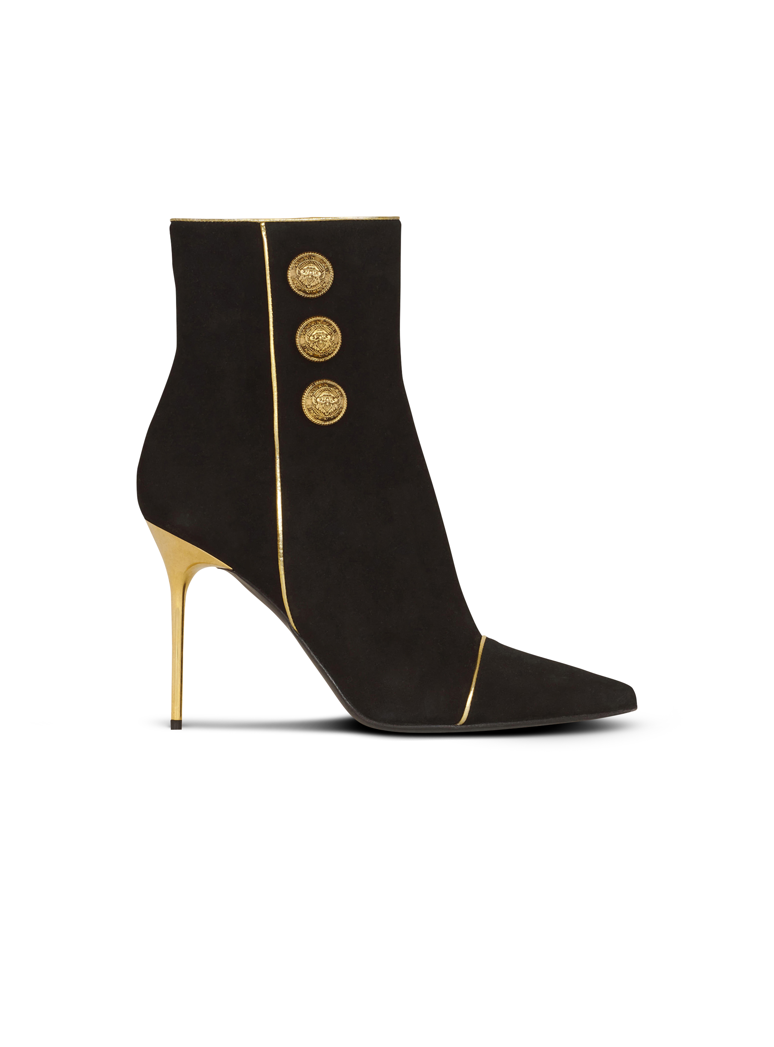 Suede Roni ankle boots, black
