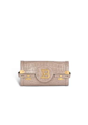 Crocodile-embossed leather B-Buzz 23 clutch bag