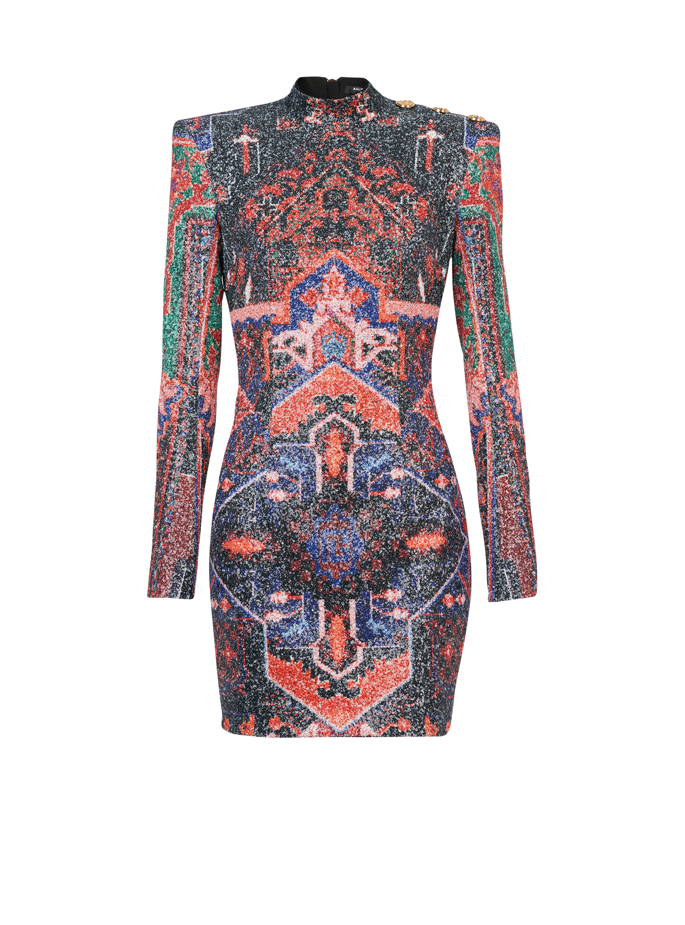 Short multicolor sequined dress
