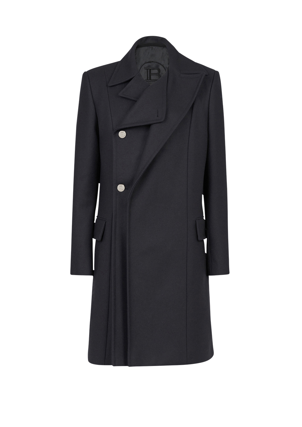 Long asymmetrical coat, navy, hi-res