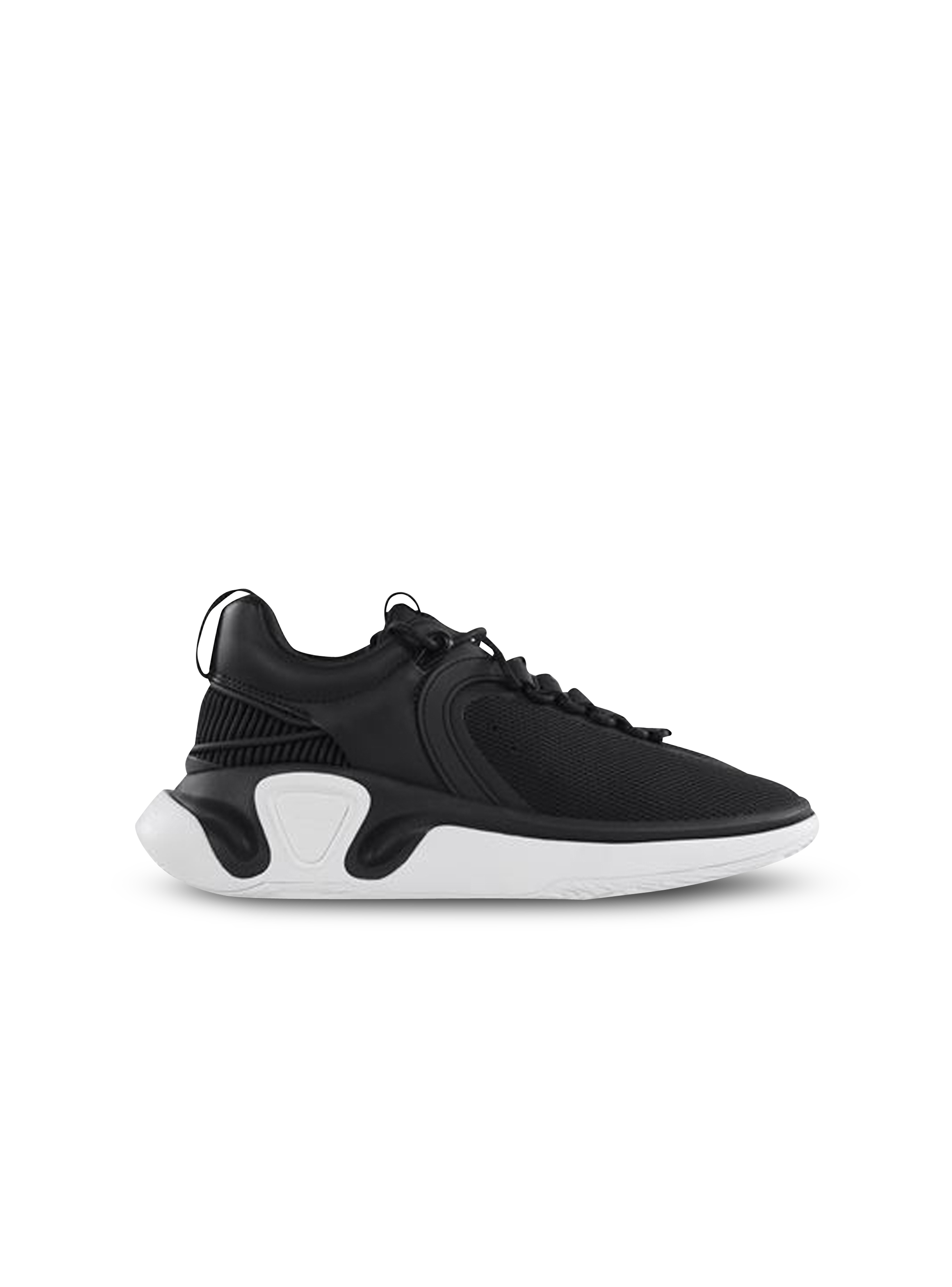 EXCLUSIVE - Gummy leather and mesh B-Runner sneakers, black