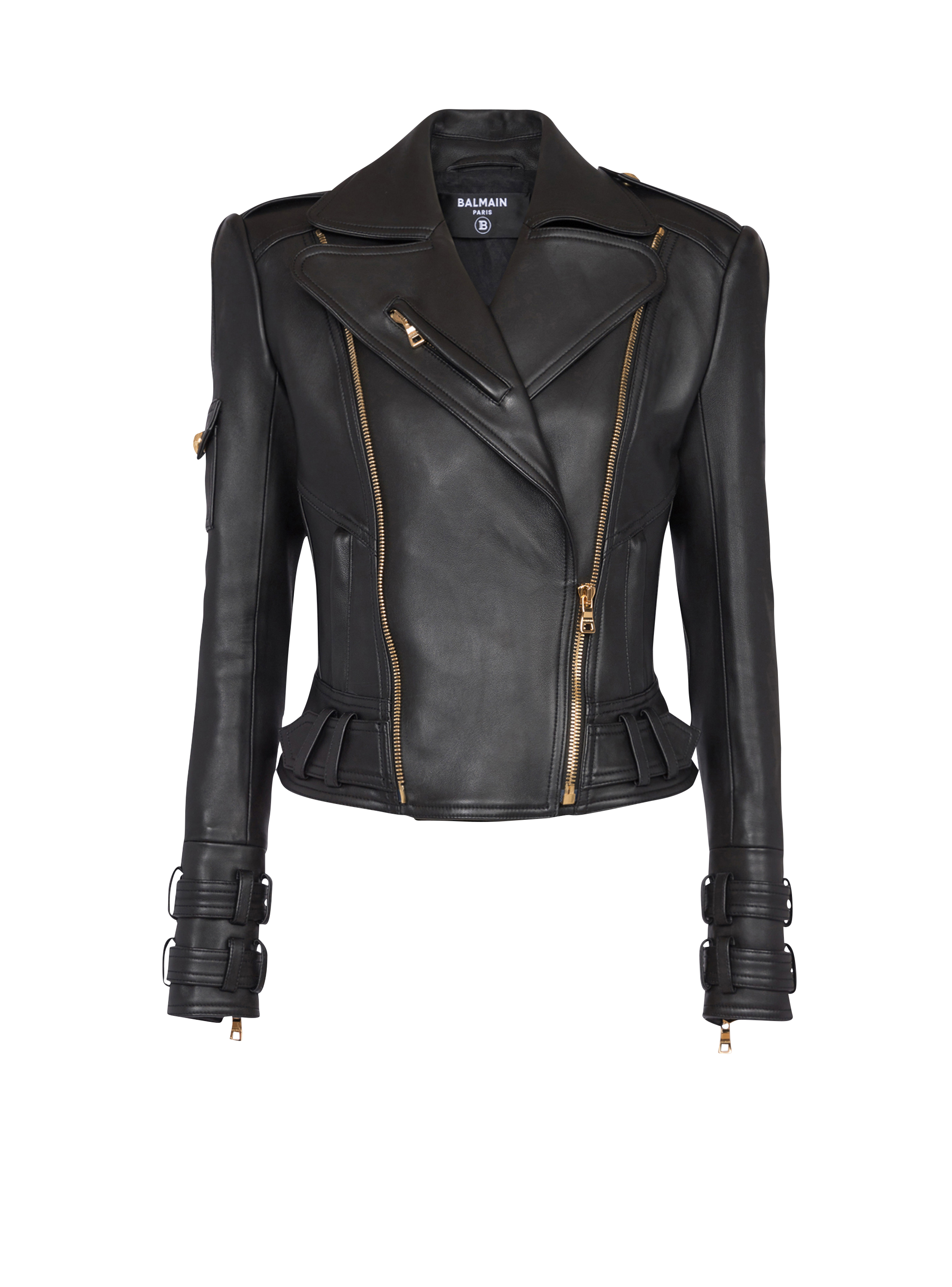 Leather biker jacket - Women | BALMAIN