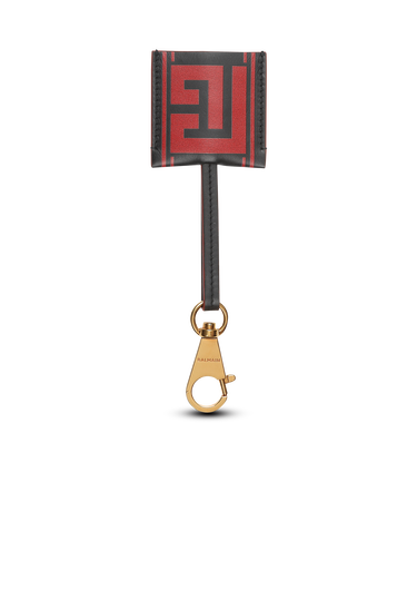 Bicolor leather Chinese New Year key chain