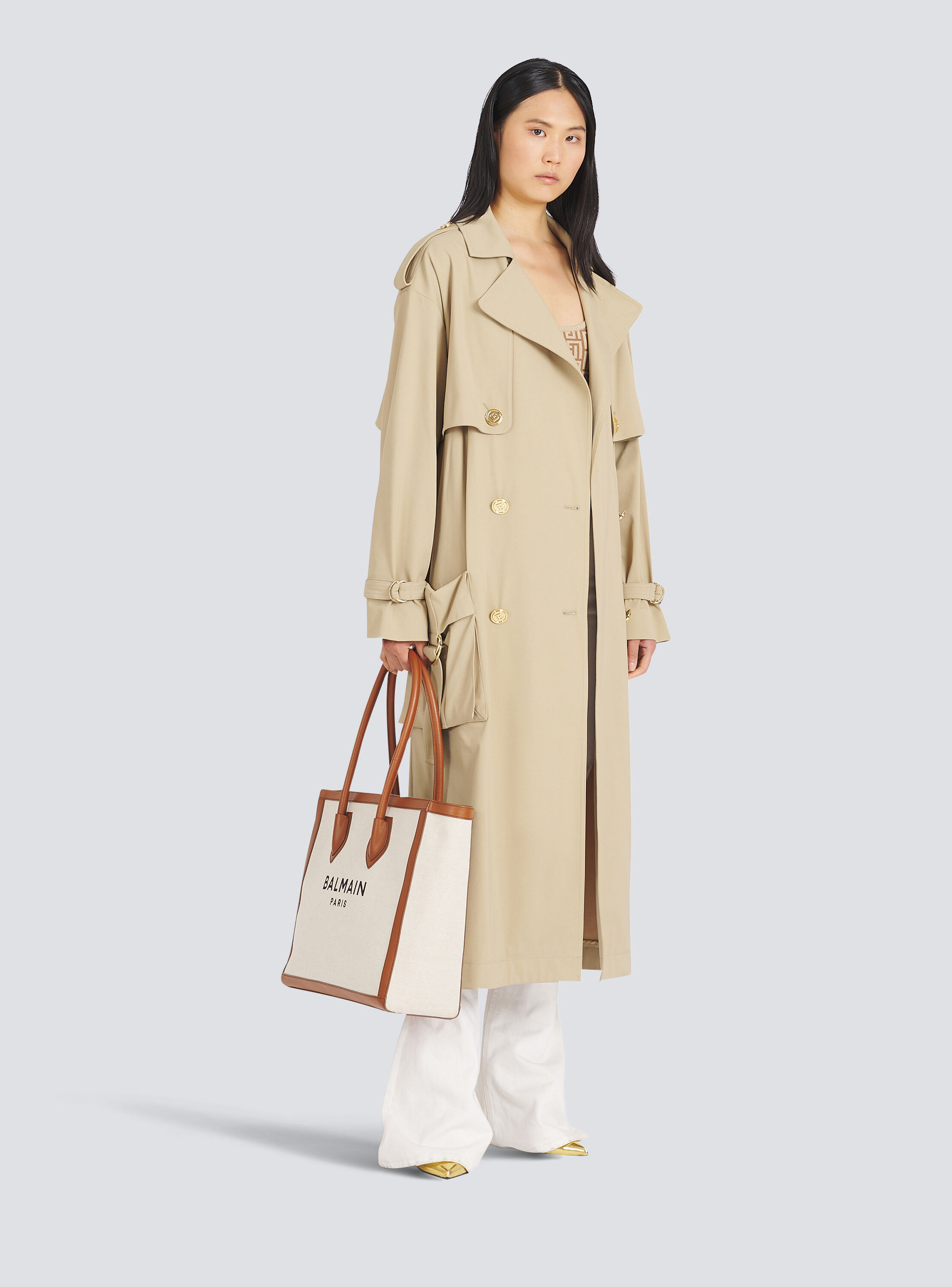 Gabardine trench coat - Women | BALMAIN