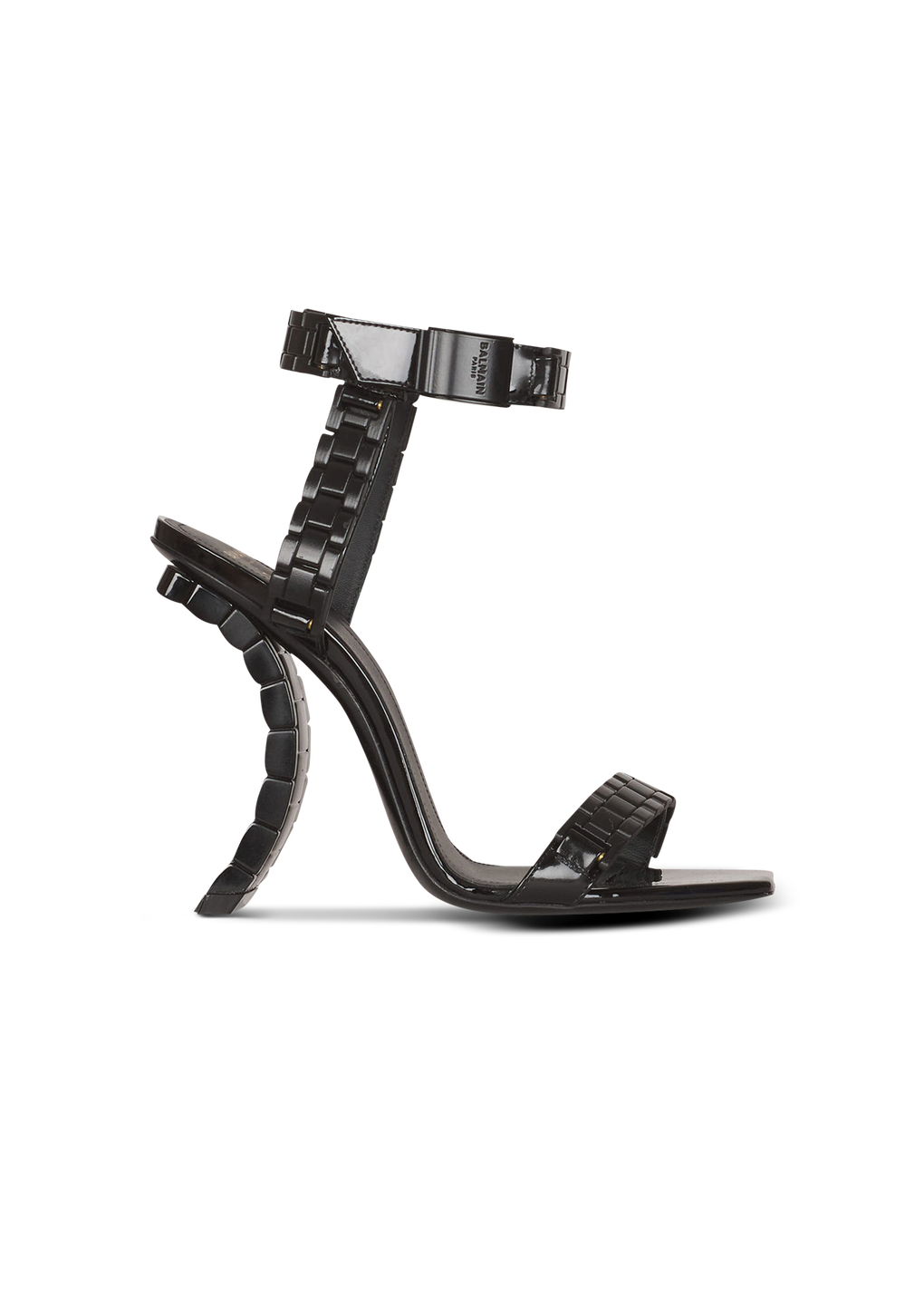 Patent leather Ultima sandals, black, hi-res