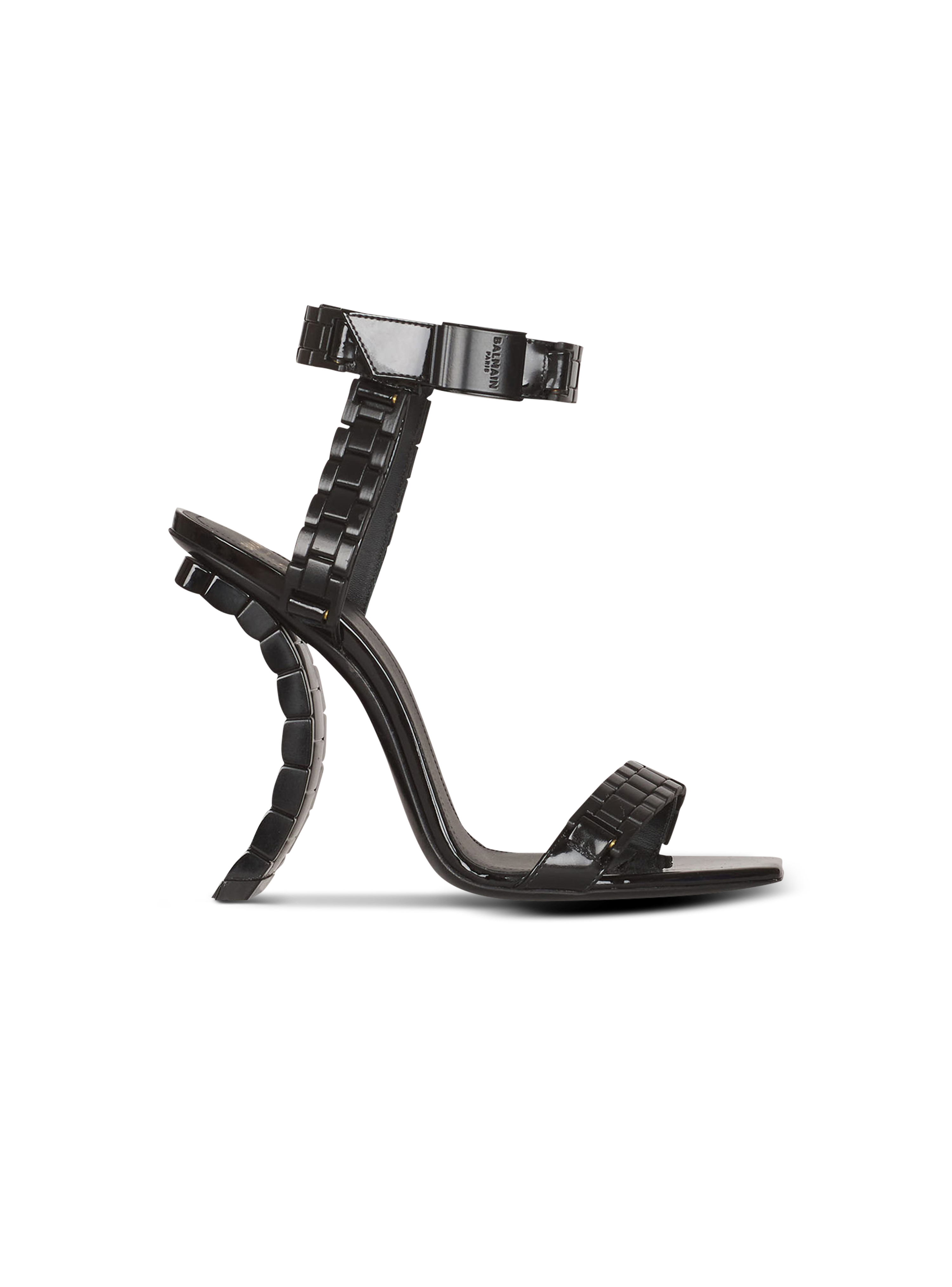 Patent leather Ultima sandals, black, hi-res