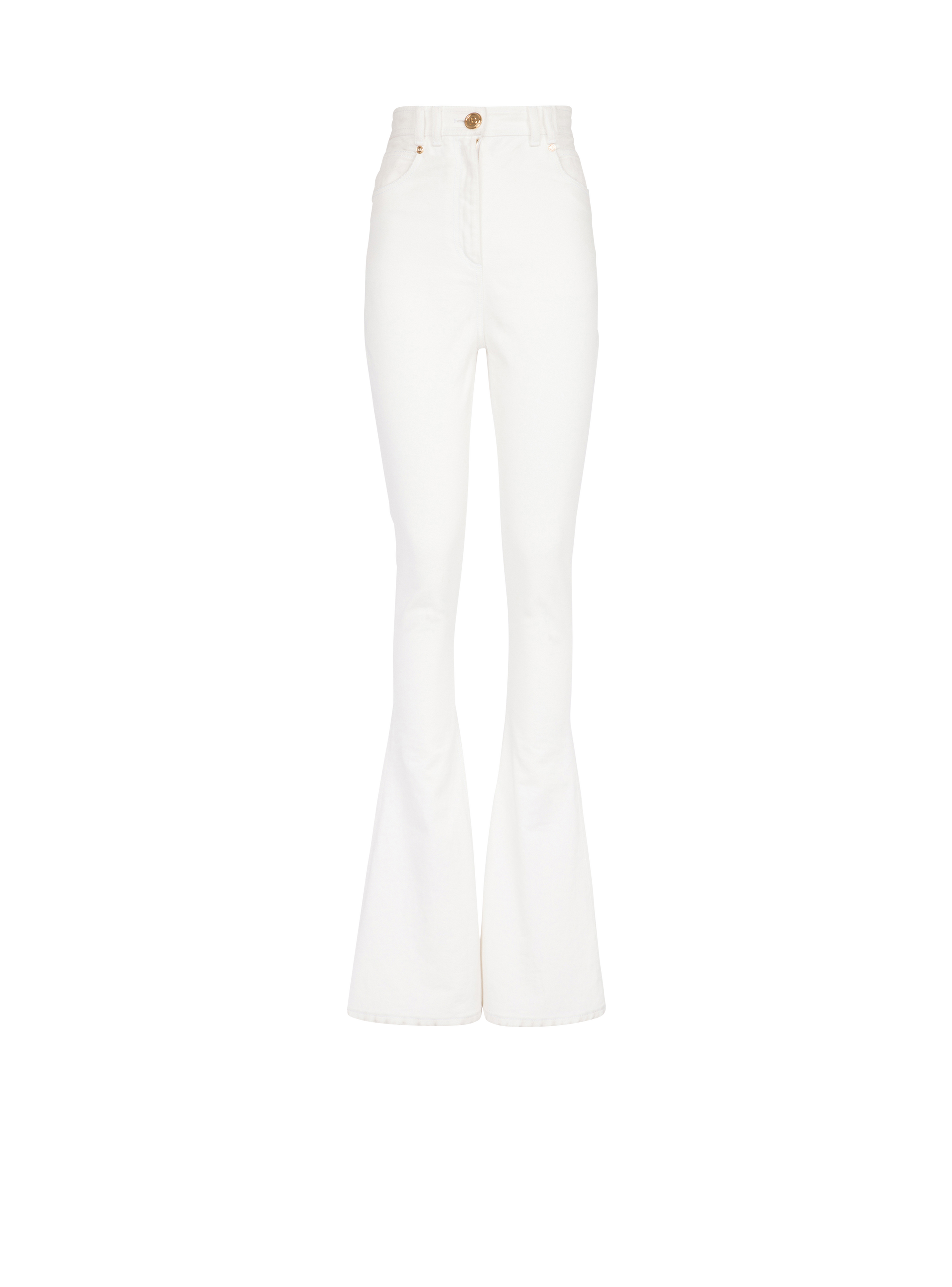Bootcut jeans, white, hi-res