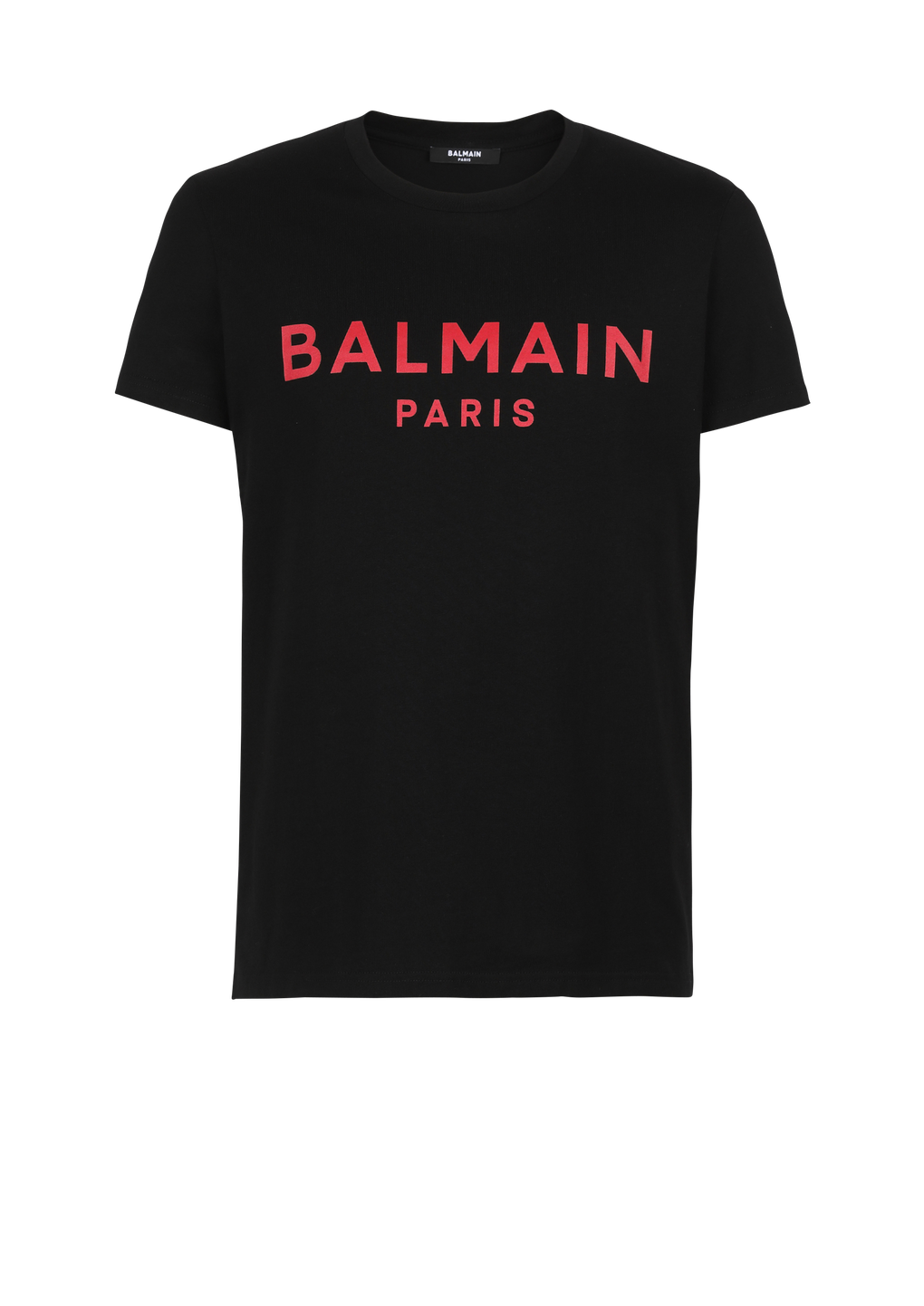 EXCLUSIVE - Cotton T-shirt with Balmain logo print , black, hi-res