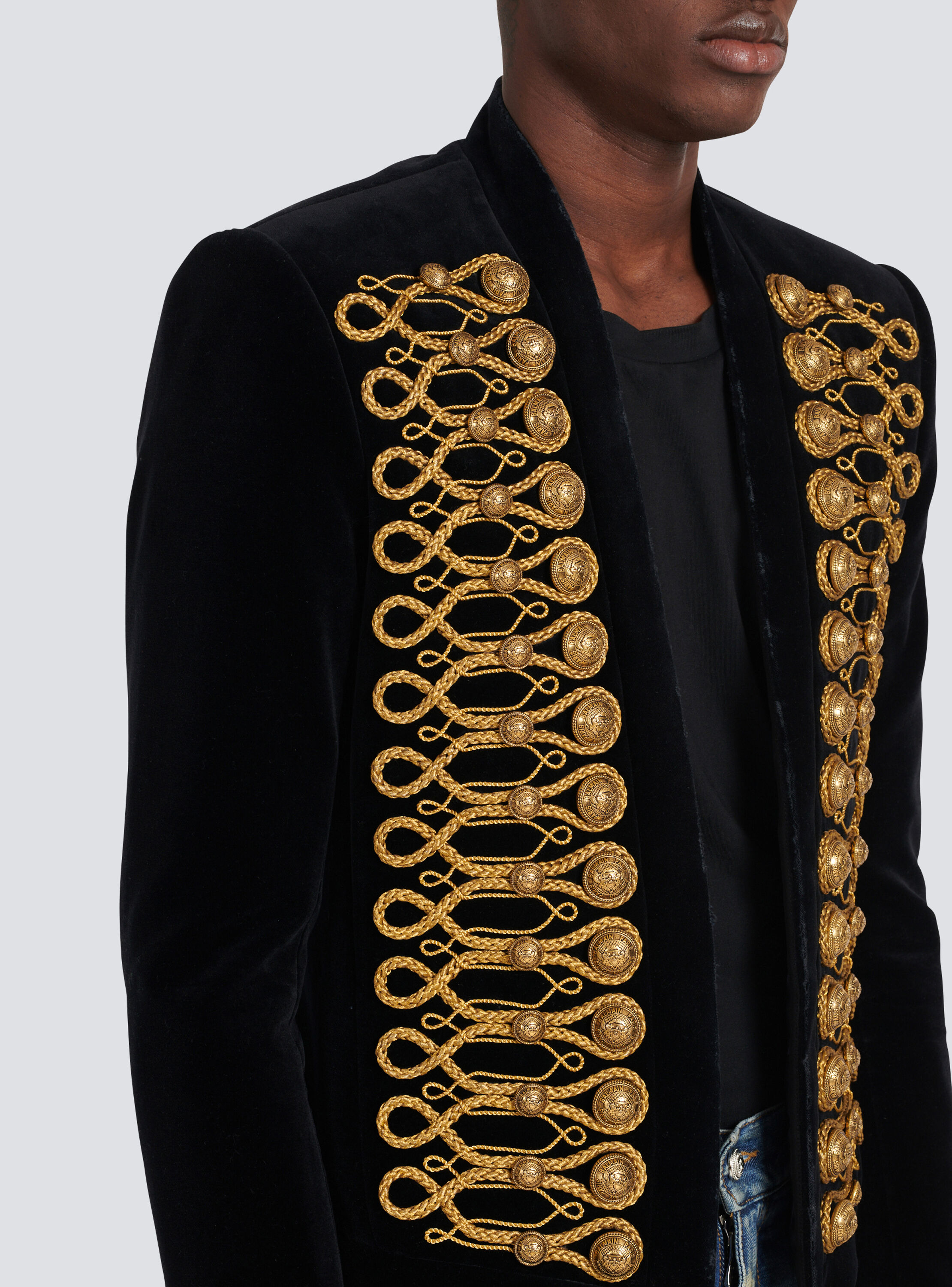 balmain gold jacket