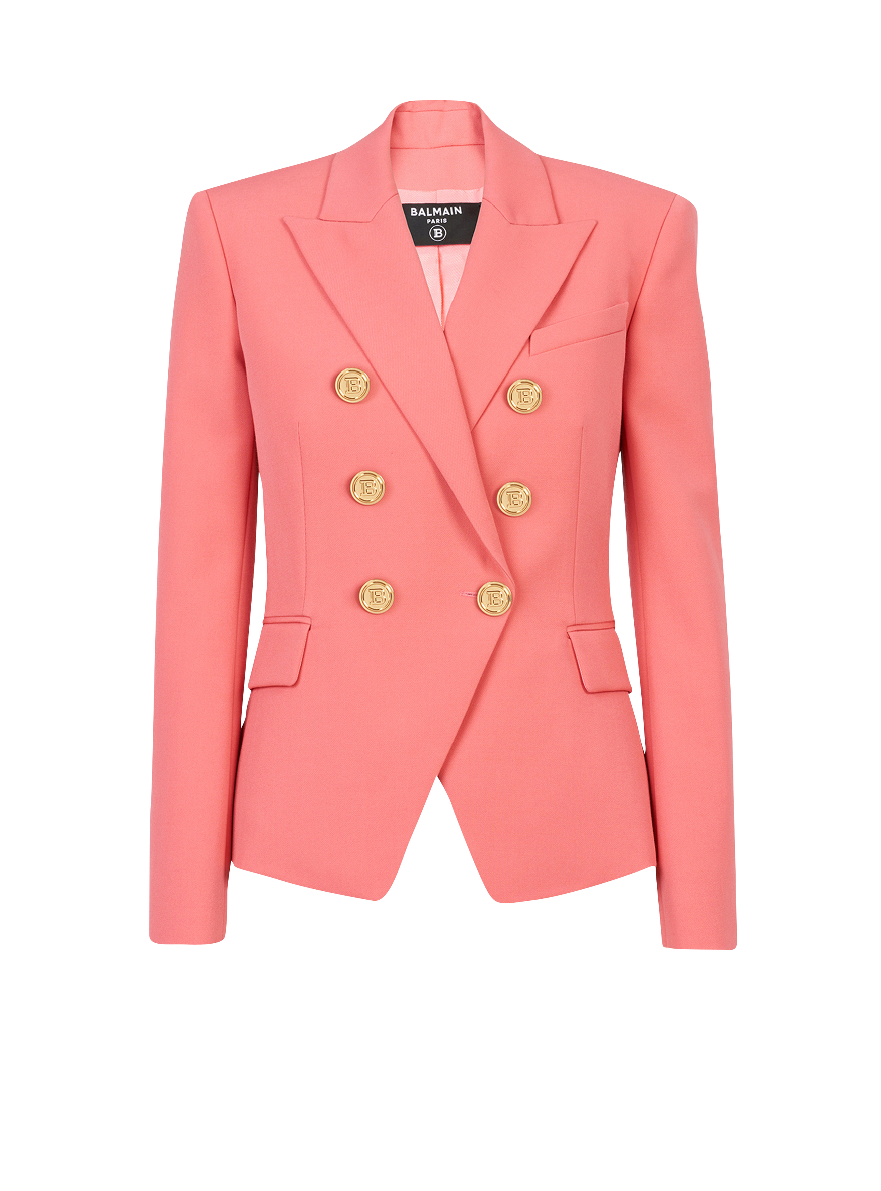 Grain de poudre double-breasted jacket, pink