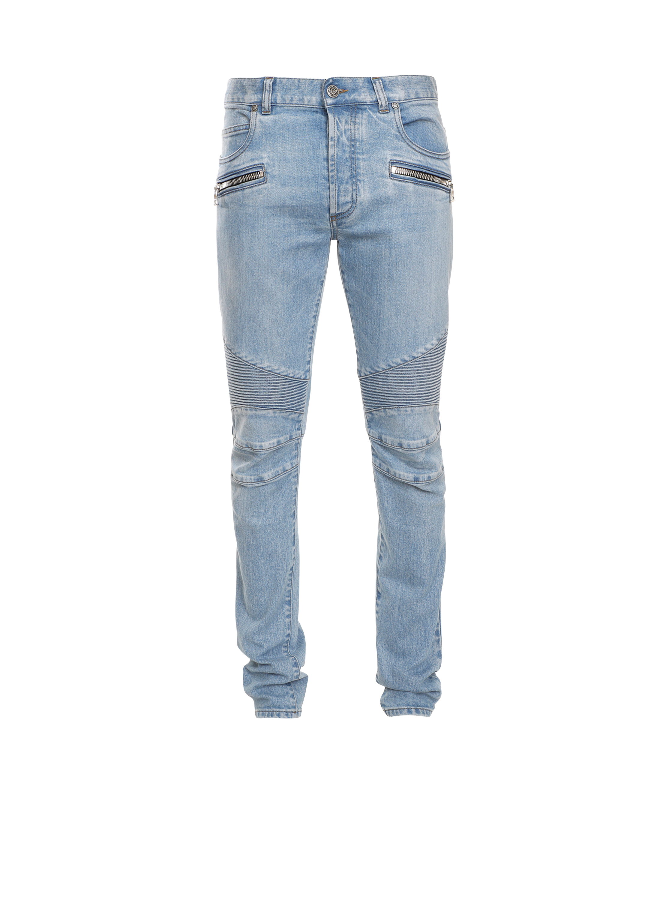 Slim cotton jeans with Balmain monogram