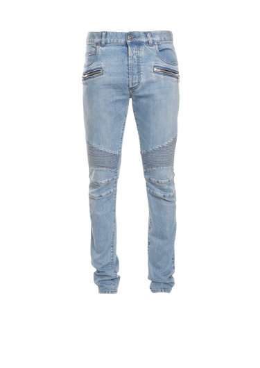 Slim cotton jeans with Balmain monogram