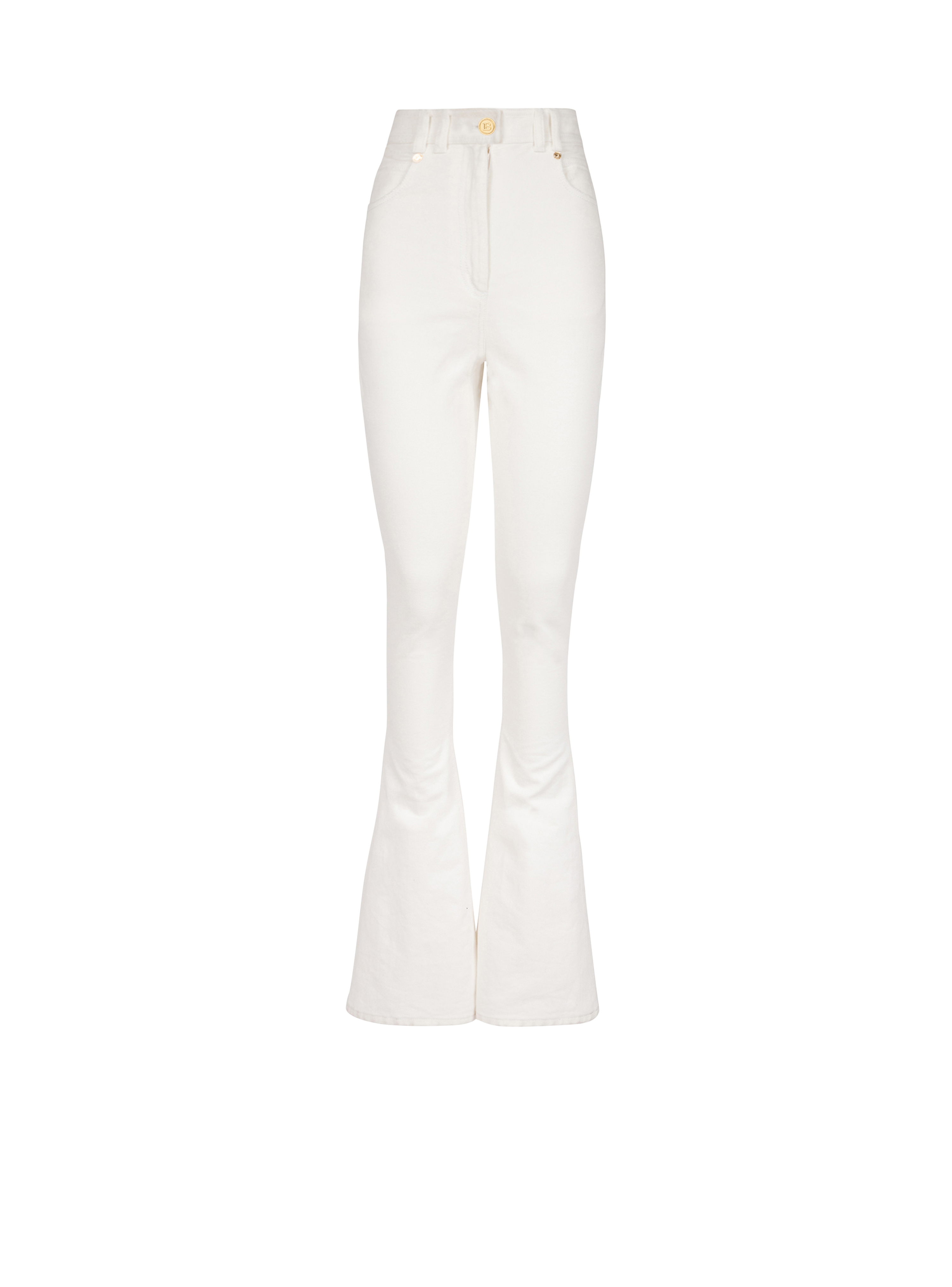 Bootcut jeans, white, hi-res