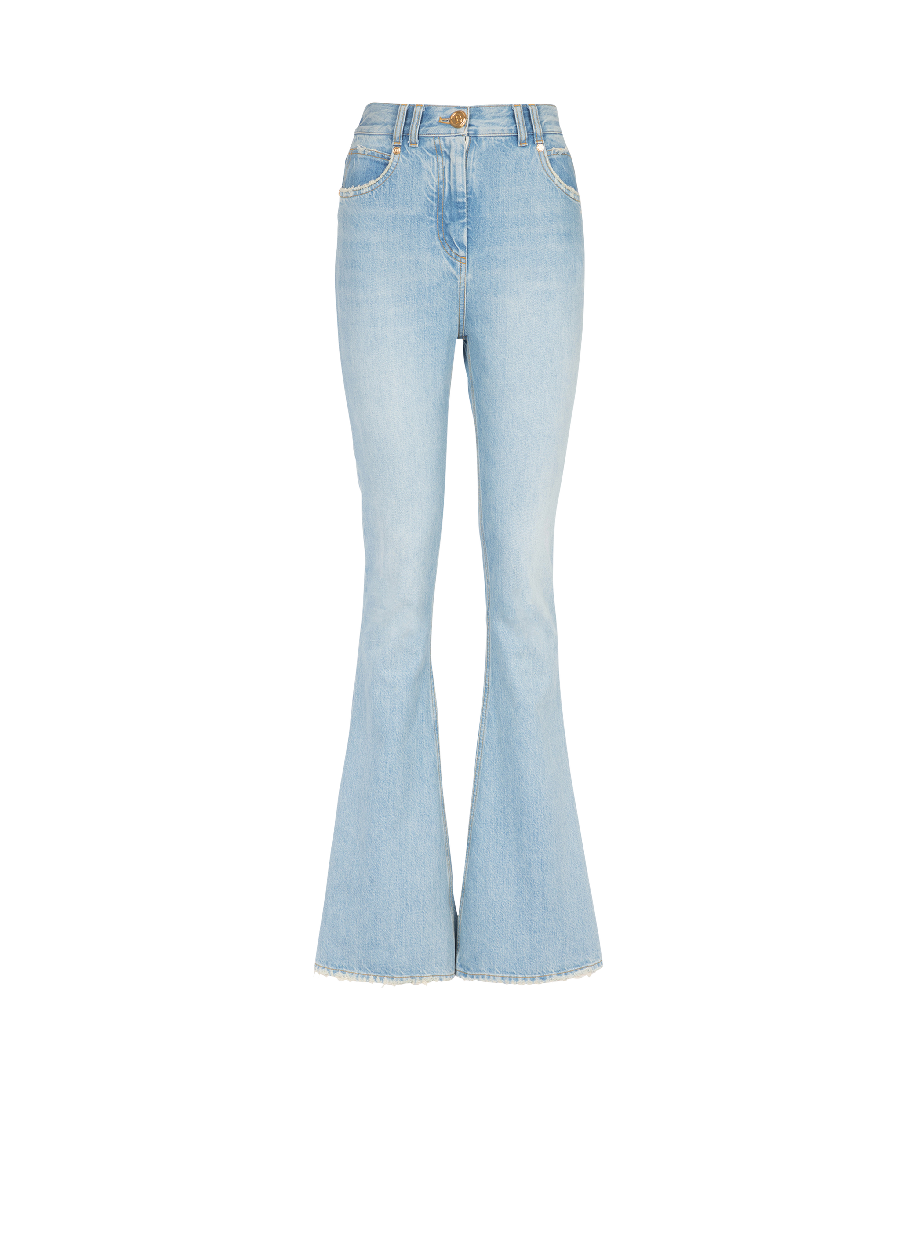 Bootcut eco-designed jeans, blue, hi-res