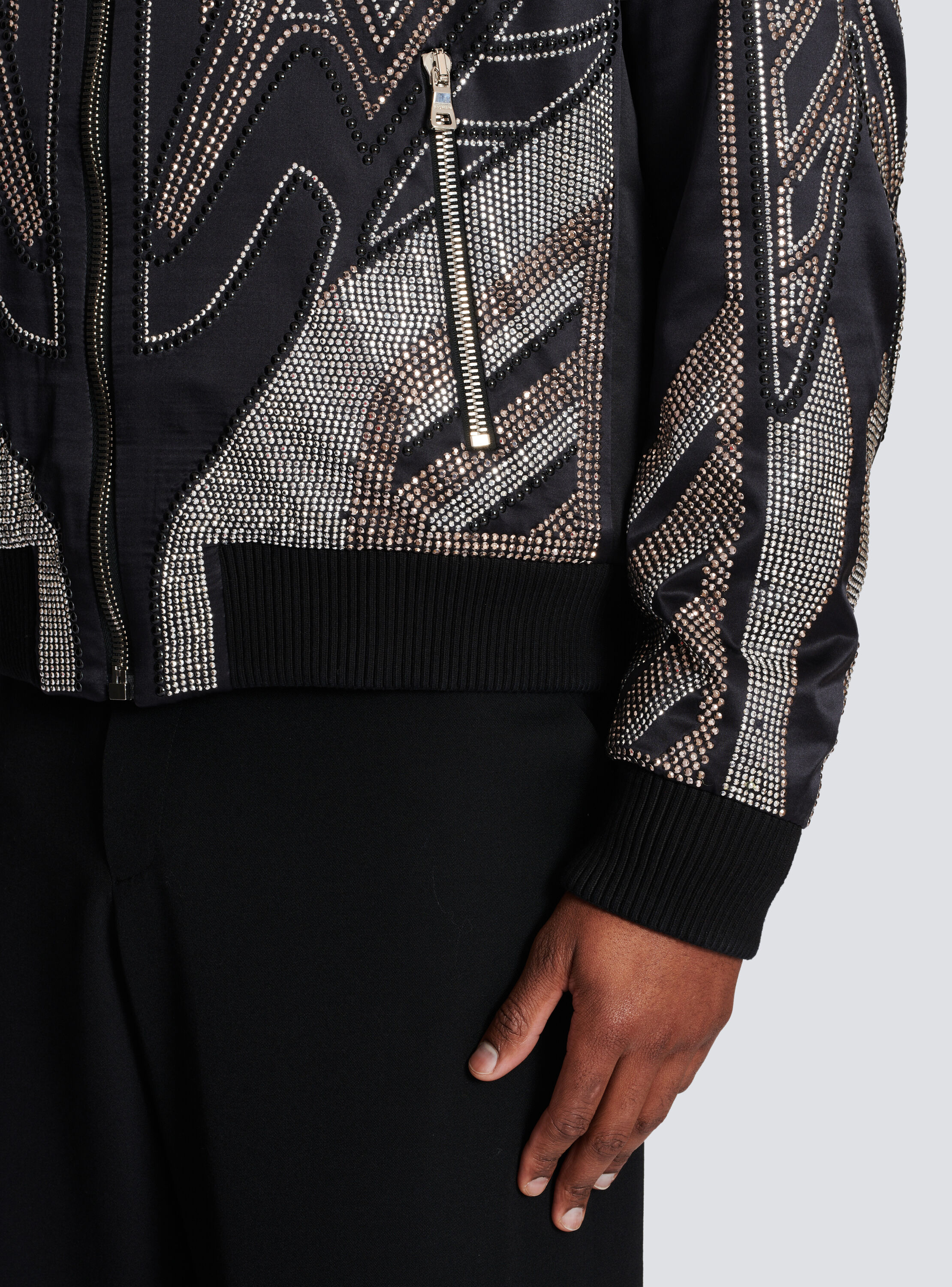 Studded nylon bomber jacket - Men | BALMAIN