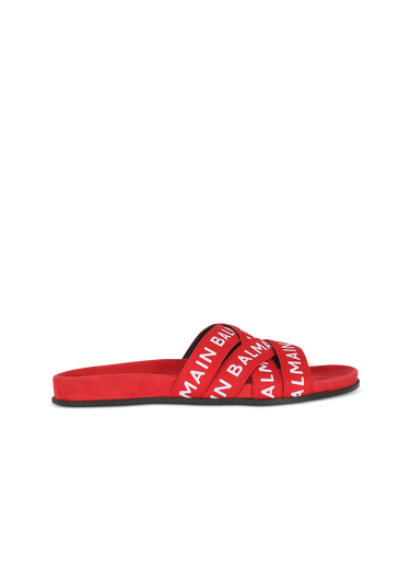 HIGH SUMMER CAPSULE - Union flip flops with Balmain logo print