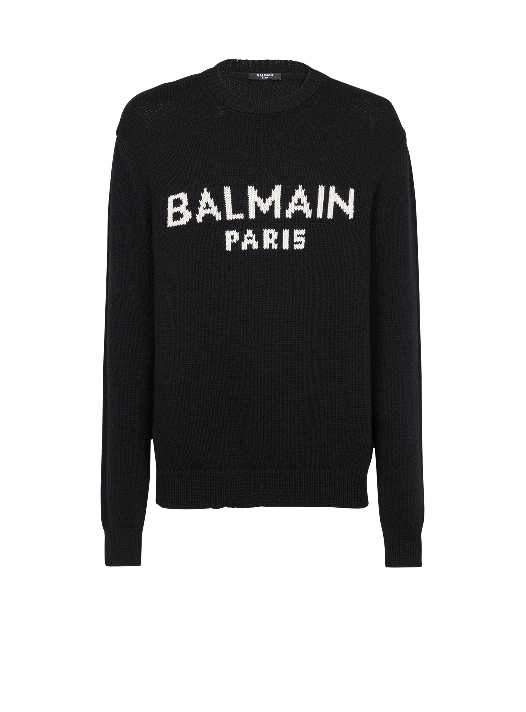 Save 47% Balmain Black And Beige Merino Wool And Linen Cardigan in Blue for Men Mens Sweaters and knitwear Balmain Sweaters and knitwear 
