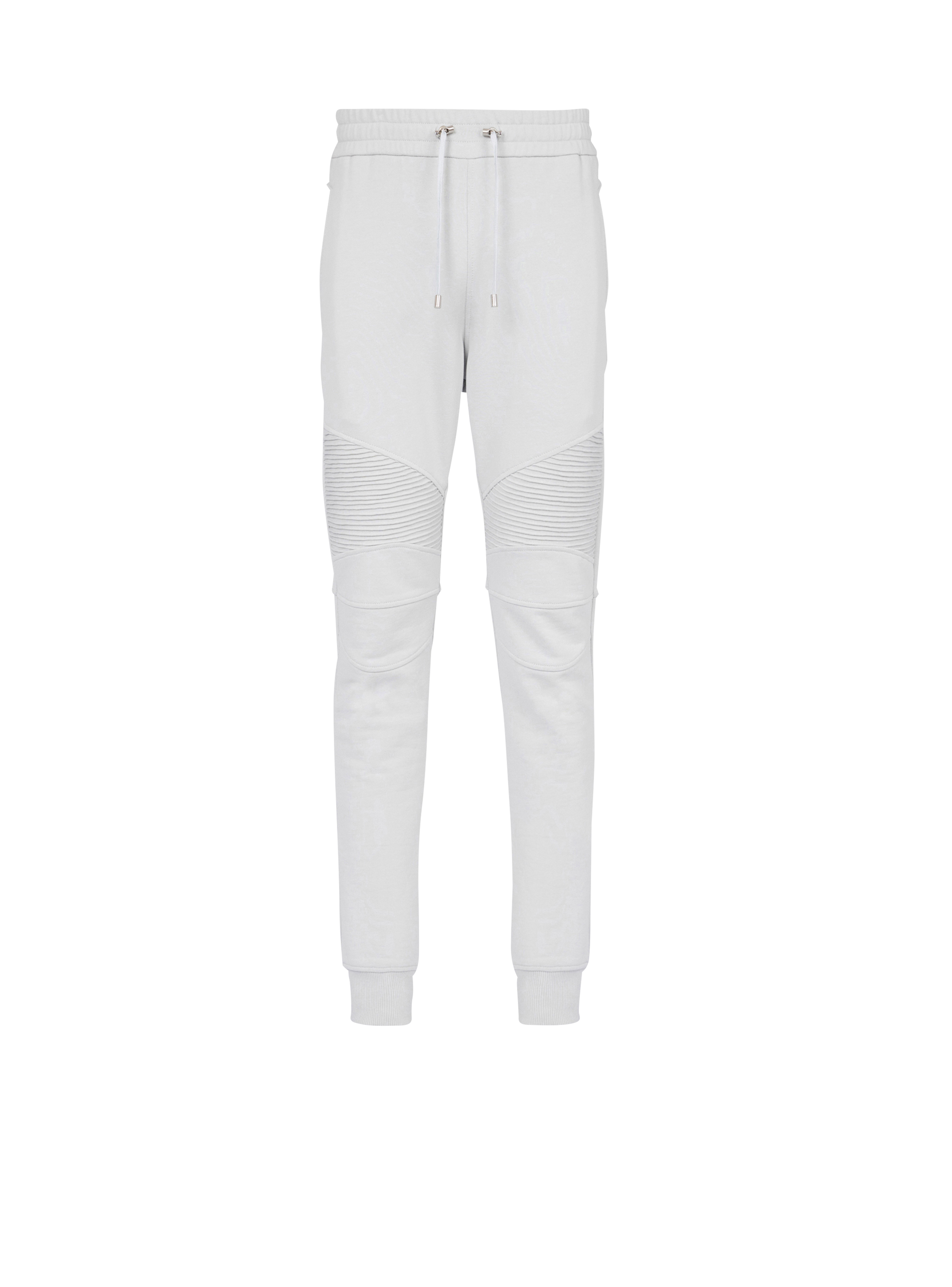 Eco-designed sweatpants with Balmain logo print, grey