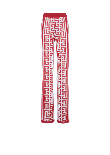 Wide Balmain eco-designed monogram pants