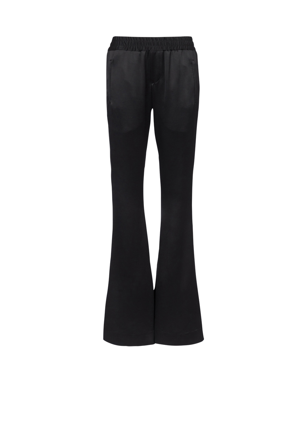 Eco-designed satiny pants, black, hi-res