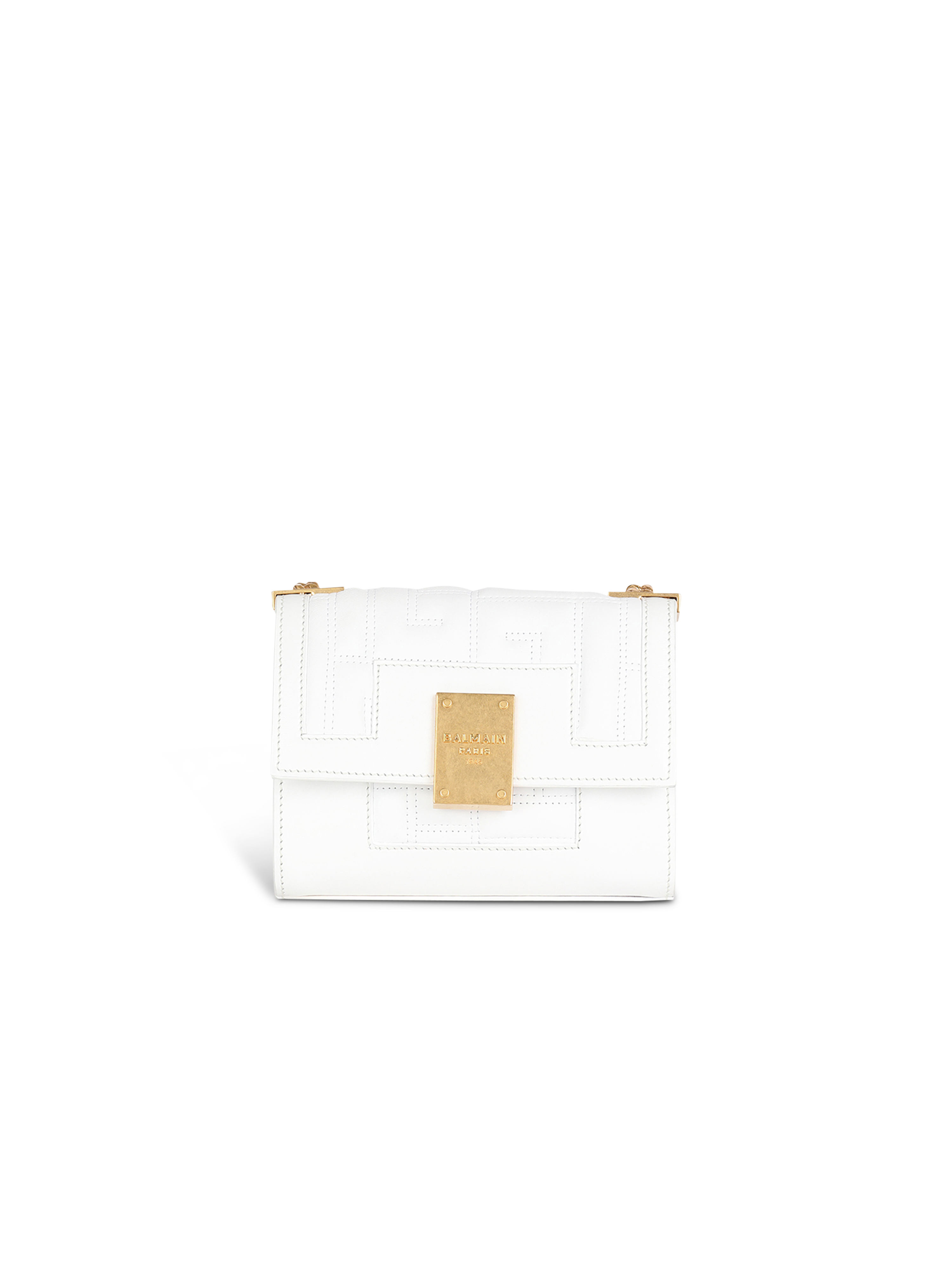 Small-sized quilted leather 1945 bag, white, hi-res