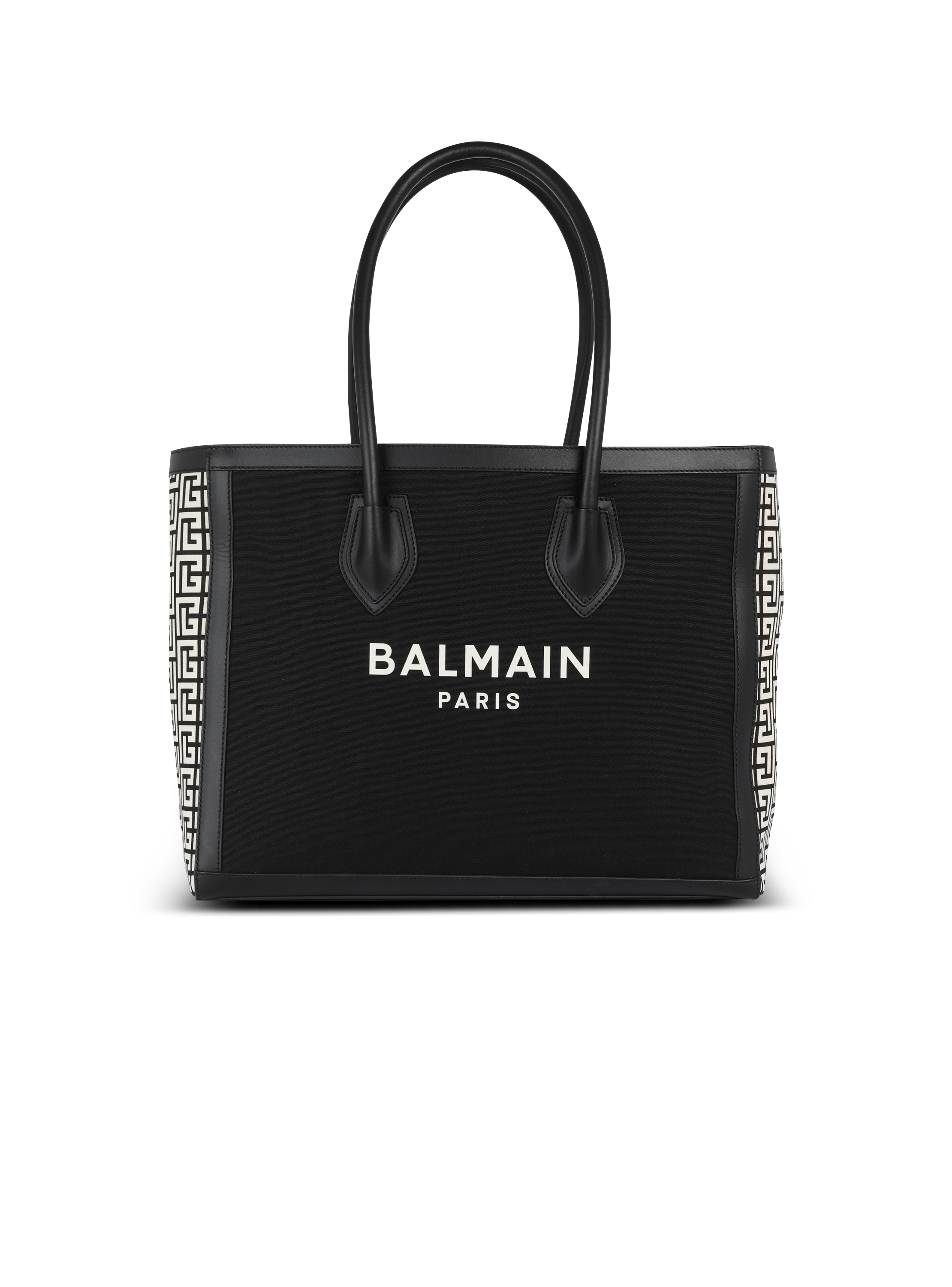 Balmain Cotton Printed Handbags in Black/Ivory - Save 56% Womens Tote bags Balmain Tote bags Black 