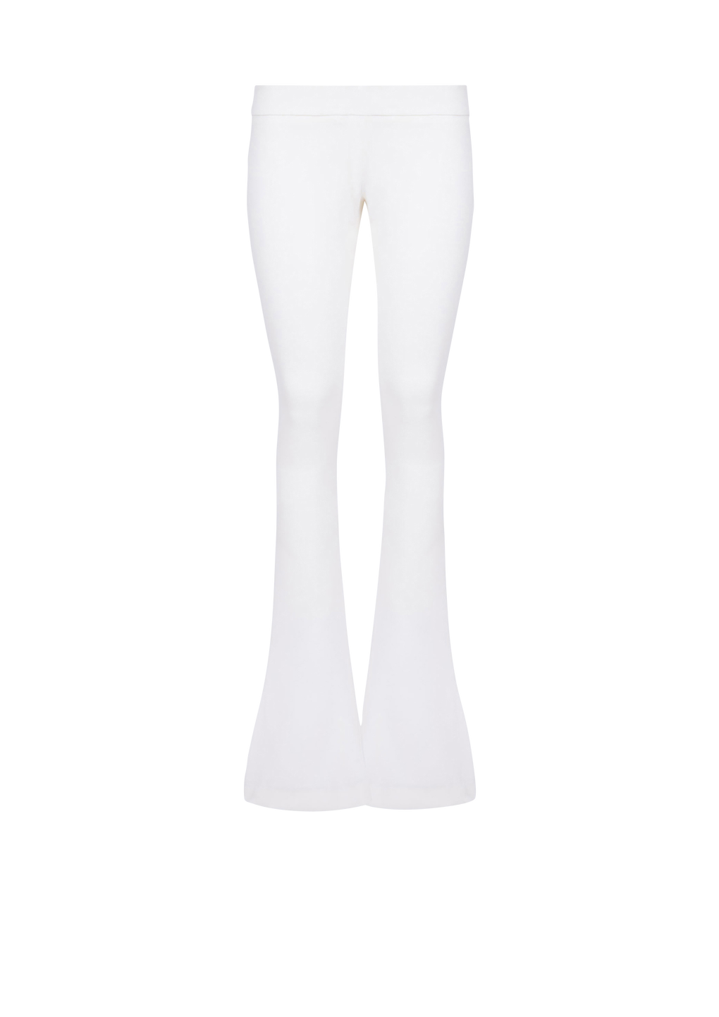 Low-rise wool bootcut pants, white, hi-res