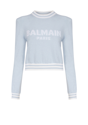 Cropped sweatshirt with Balmain logo 