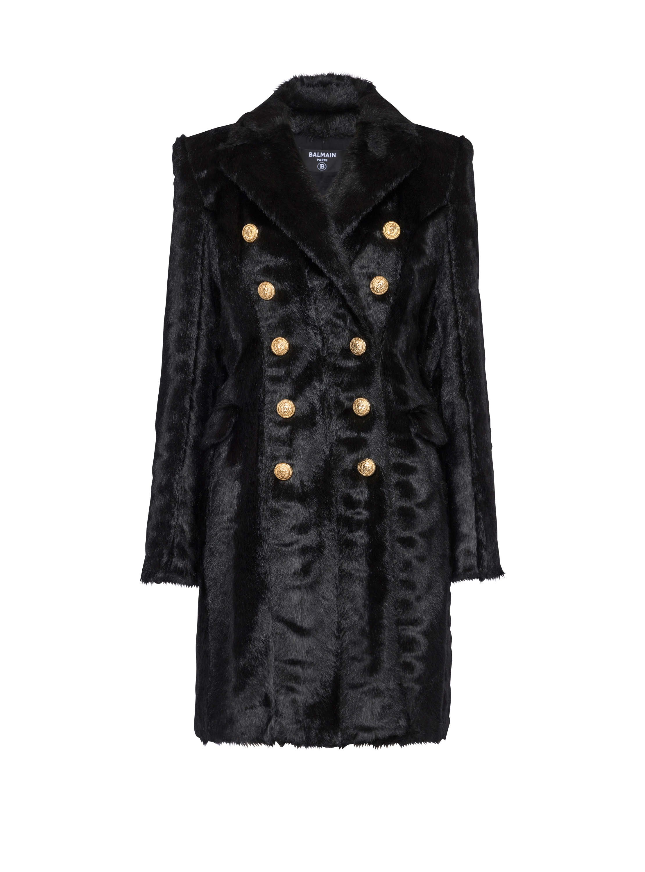Balmain Coats in Grey Black Womens Coats Balmain Coats - Save 34% 