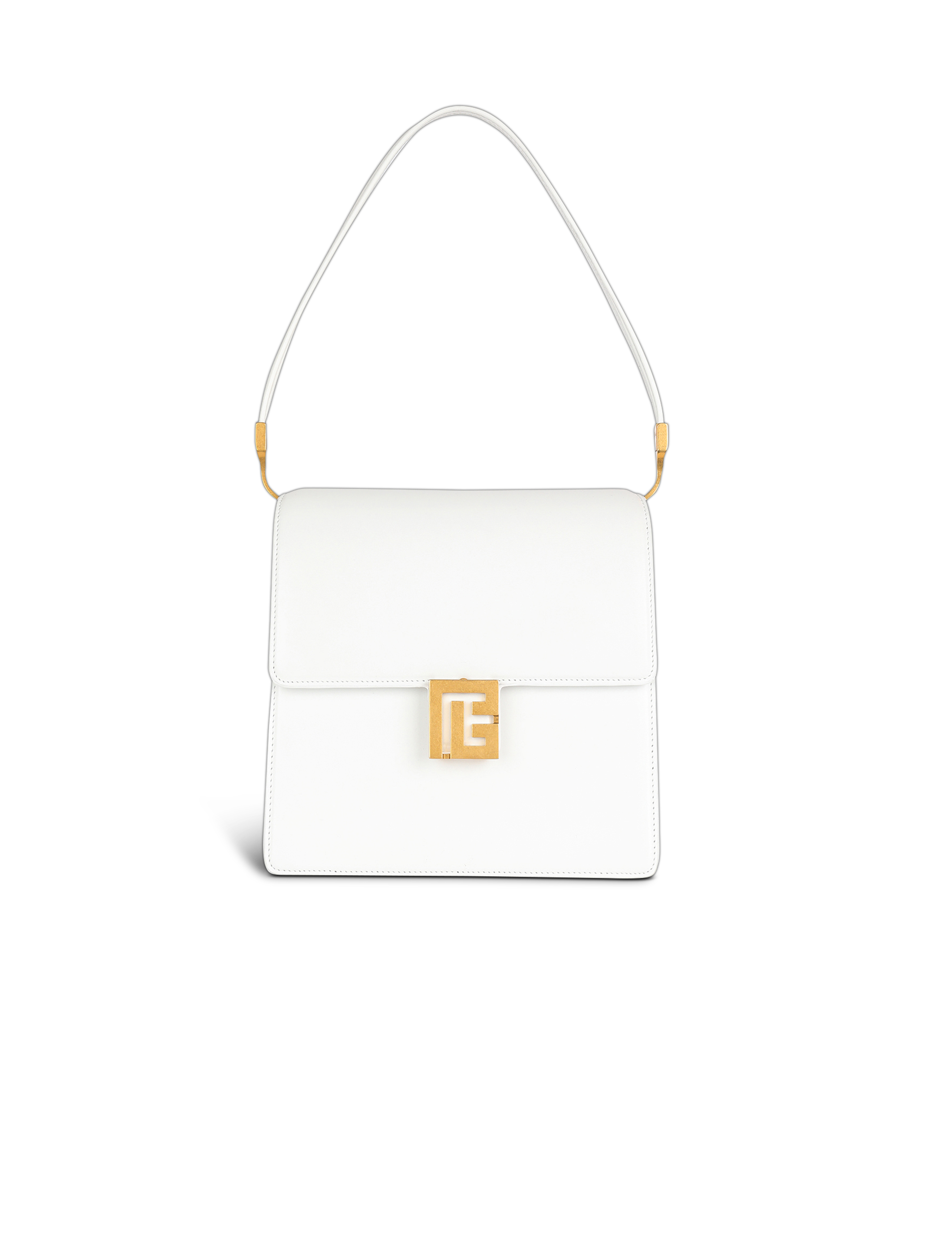 Smooth leather Ely bag, white, hi-res